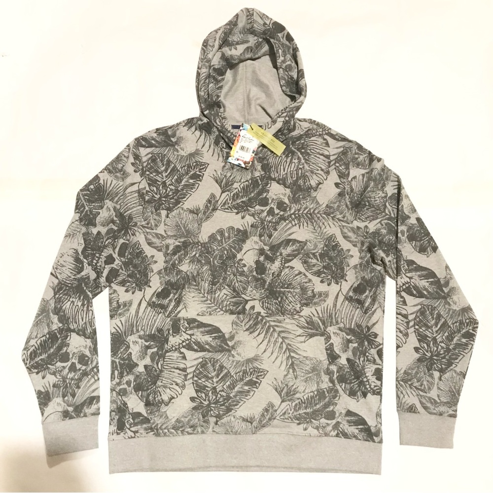 Robert Graham Tropic Thunder Hoodie Sweatshirt Grey Extra-Large
